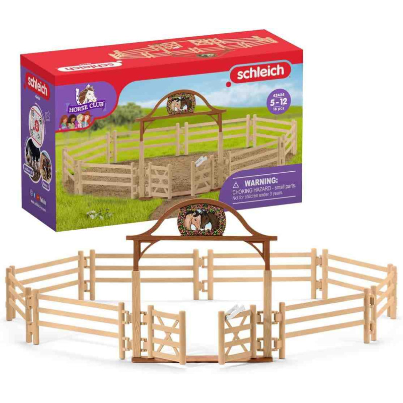 DEHESA PARA CABALLOS CON PUERTA ENTRADA Schleich Granja 42434